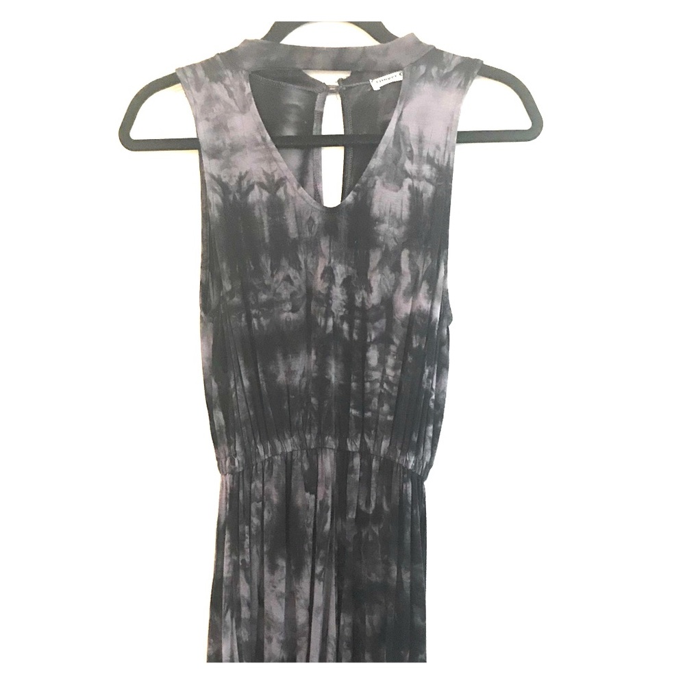 Black and gray tie dye romper
